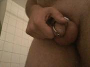 Chastity peeing