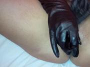 leather gloves in action