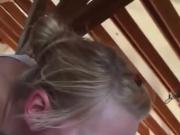 Nasty Girl Licks Up Drool During Deepthroat