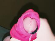 Finishing in panties with cockrings