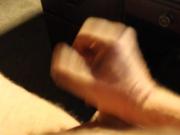 Stroking my cock and shooting a load!