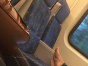 Candid soles on train !