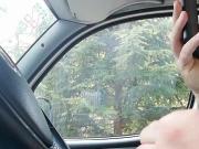 flashing in the car caught jerking 3