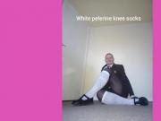 TRANSVESTITE in girls white socks
