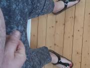 Birkenstock Gizeh schwarz Lack Leggings Wichsen