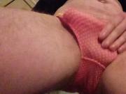 Getting hard in my pink pantie