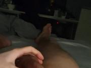 Teen wanking in bed