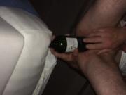 Winebottle in my cunt