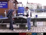 Gay play with a hetero stranger