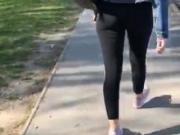 Flashing legins ass