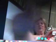 Granny masturbating on webcam