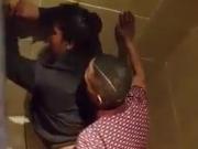 Coloureds fuck in nightclub toilet