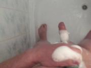 My Cum shot on shower. Wytrysk pod prysznicem.