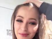 Flashing tits and hairy pussy