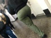 Thick ass mature booty meat candid in subway, pt.2