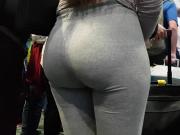 Candid pawg slut in grey!!