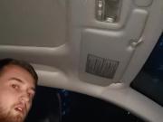 Sissy jerk in car