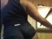 Nice Ass in Black Silk Shorts