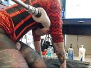 Crotchless pantyhose crazy tattoed bitch