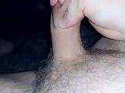 Teen sounding with rod and rubber band around cock