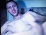 Crazy straight dude jerking watching girl on cam