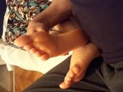 Gf loves sole massge resting feets on my lap