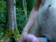 9959909 wanking and edging in the woods