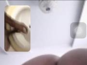 German Beauty Blowjob on the webcam & Nylon sole flash