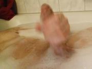 Relaxing and jerking in the bathtube