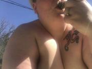 Outdoor Smoking goes Topless