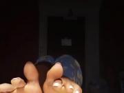 Pretty feet sole tease