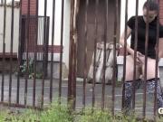 Women peeing slow