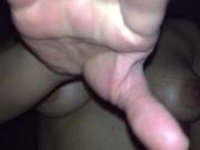 Playing jiggly with nice tit Russian GF