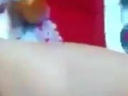 Asian showing her body