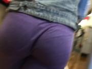 Fat ass in purple sweatpants teen ebony