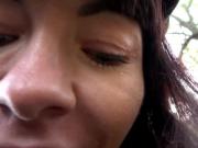 Public Agent Mouthful of cum and fuck for sexy brunette babe