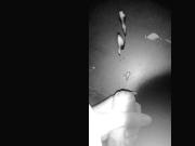 Black and White Cumshot on Desk