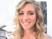 Hottie impaled hard on massive cock after sex interview