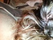 Hairjob cumshot from wife