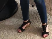 Sister in law's perfect feet in sexy shoes
