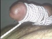 Tied balls and cumshot Palle legate e sborrata