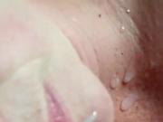 Slowmotion cum on real wife face