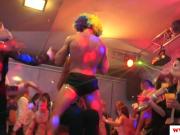 European party babes sucking strippers cocks