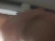 Cuming in friends bathroom.