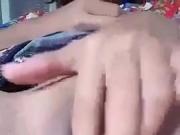 Pussy fingering with cum