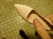 Fucking and cumming nude stiletto high heel