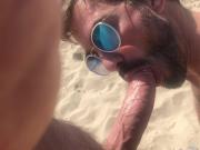 Blow job at the beach