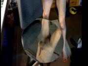 Wanking naked with cumshot