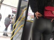 Turkish teen ass leather tight in bus