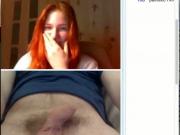 hot russian redhead laughs at little cock on omegle